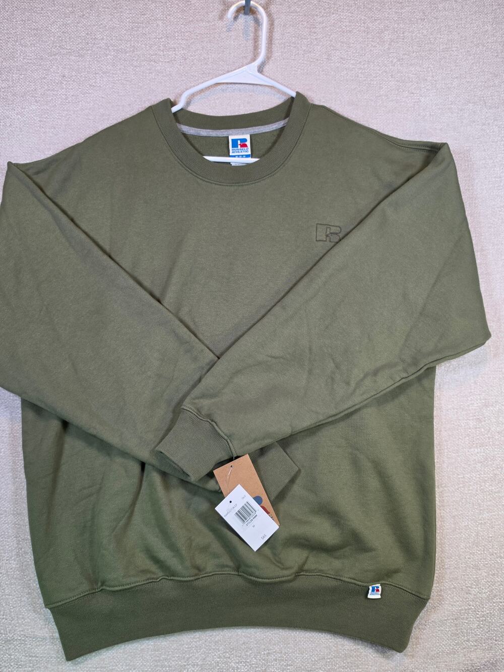 Russell Athletic Crewneck Medium M Olive Green Sweatshirt Vintage Y2K NWT